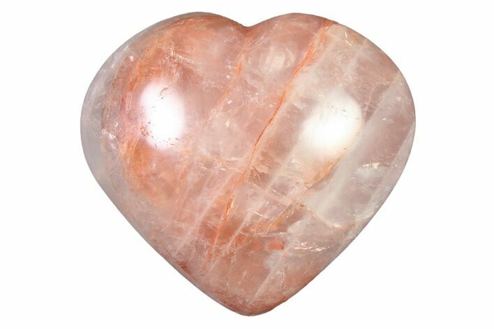 Polished Hematite (Harlequin) Quartz Heart - Madagascar #318652